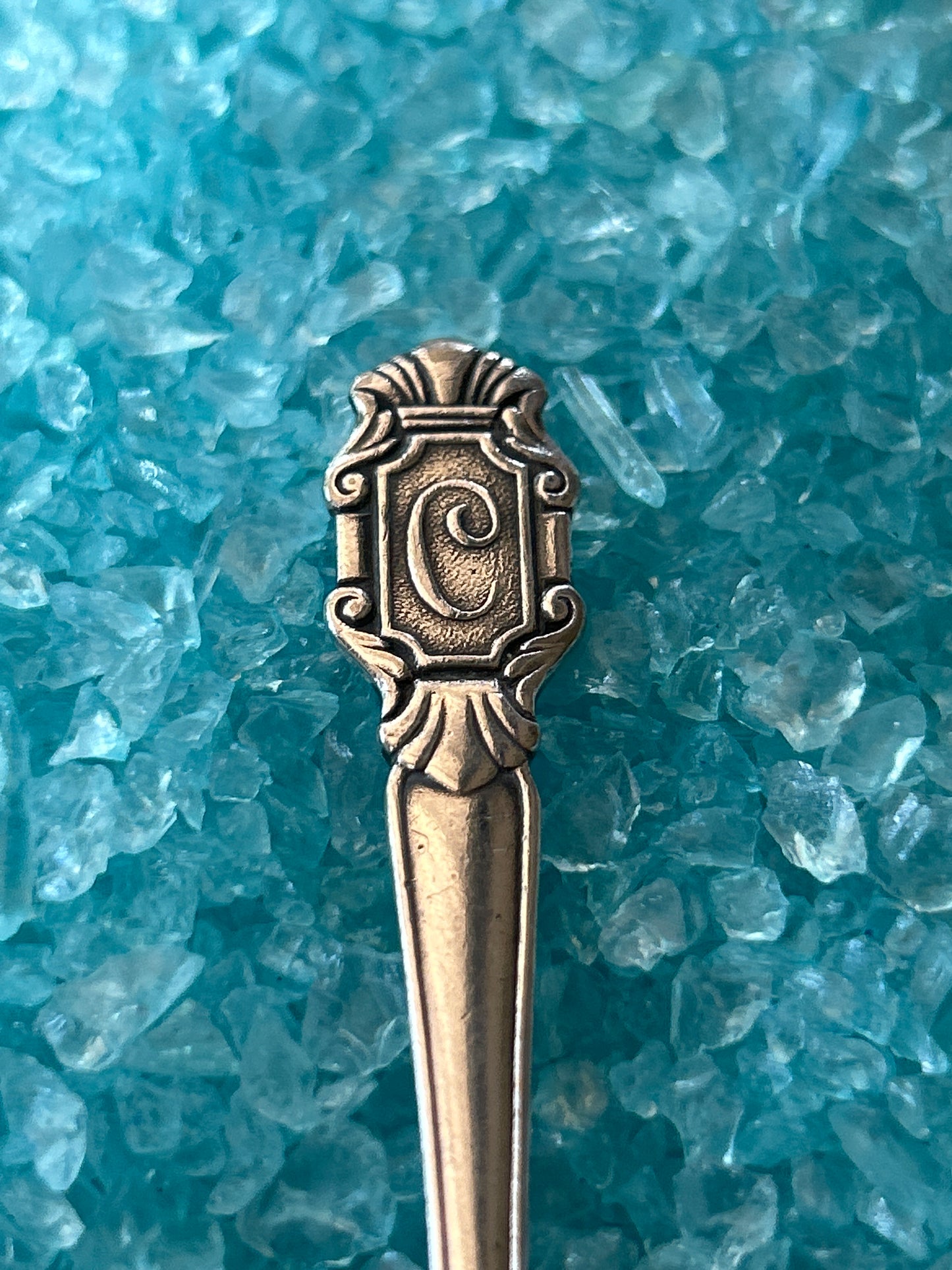 Custom letter 'C' ring