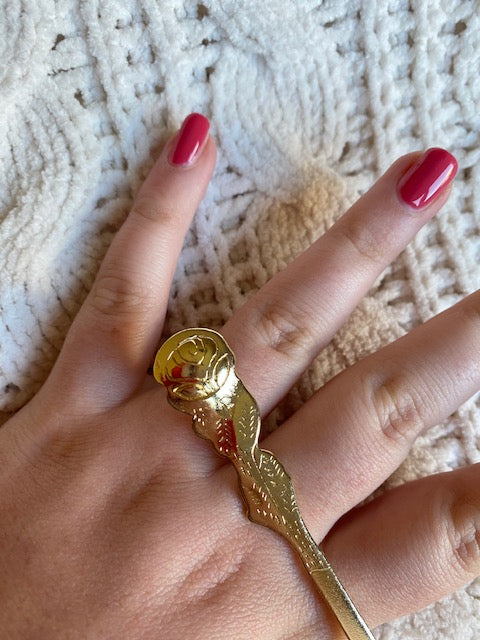 Custom 'gouden roos' ring