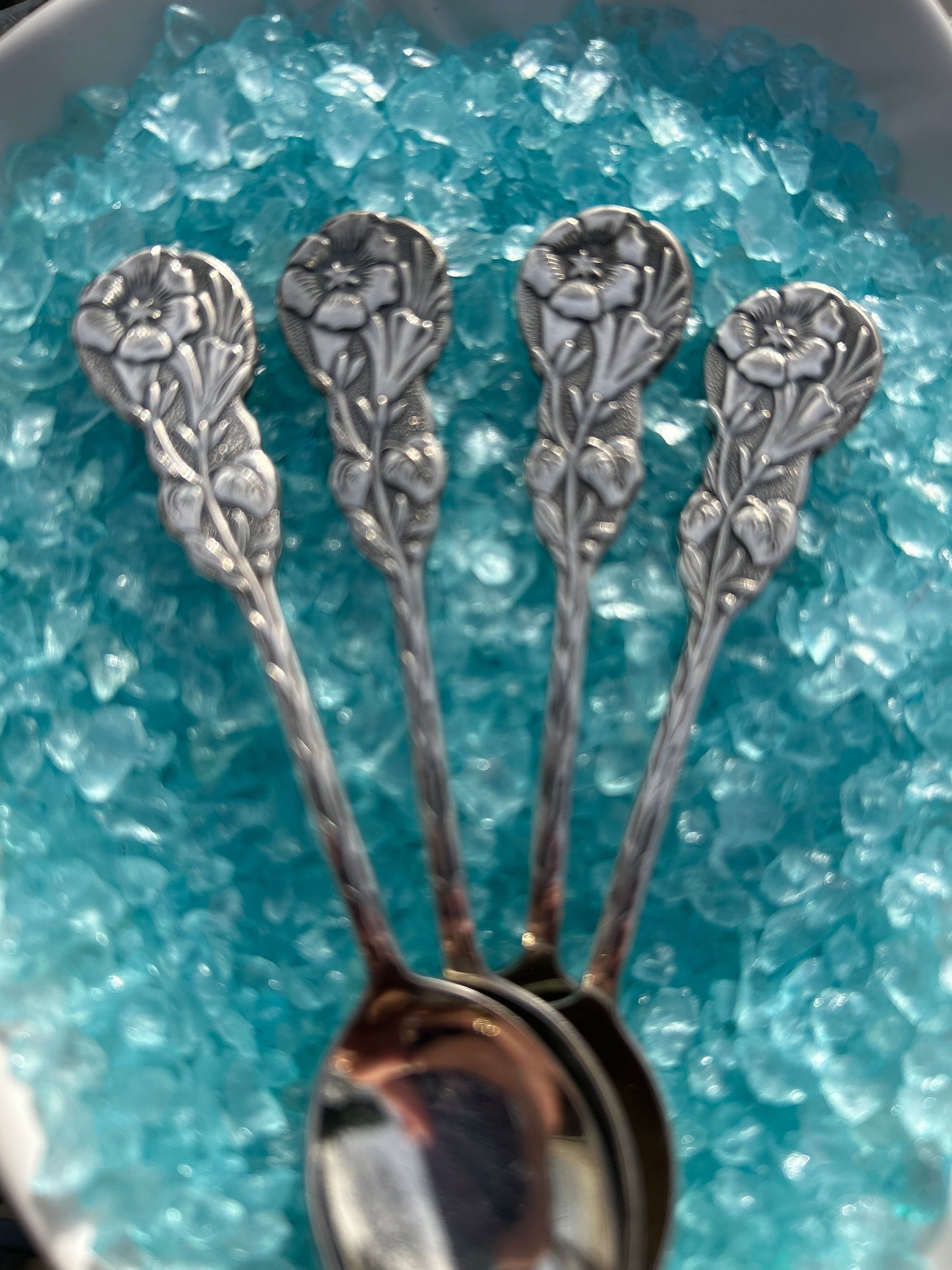 Set ring, oorbellen en hanger boeket Trompetbloemen
