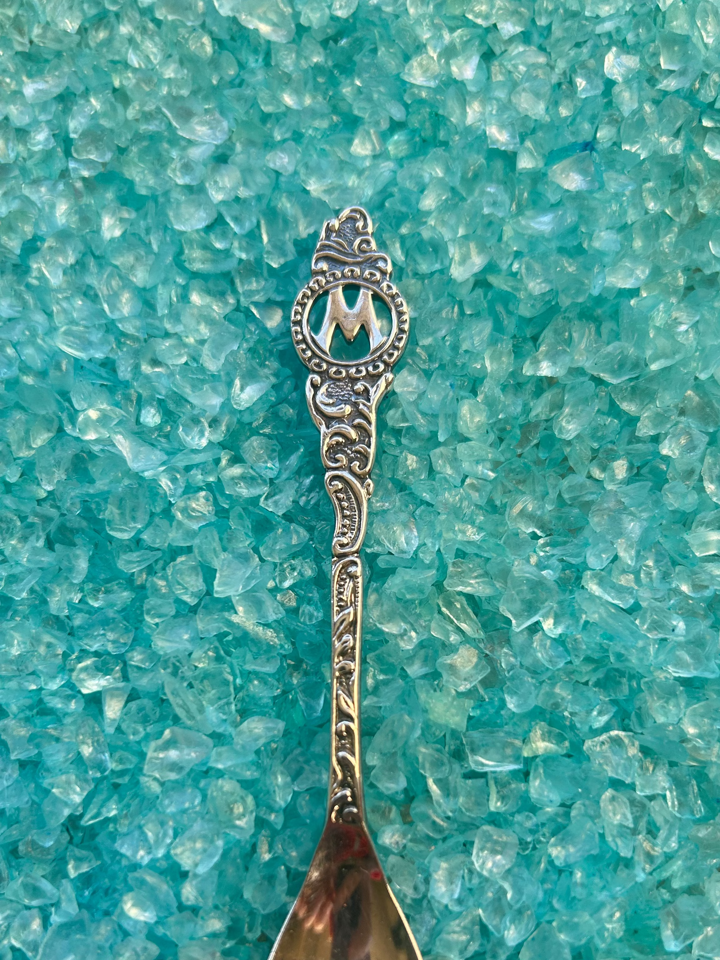 Custom 'M' letter ring