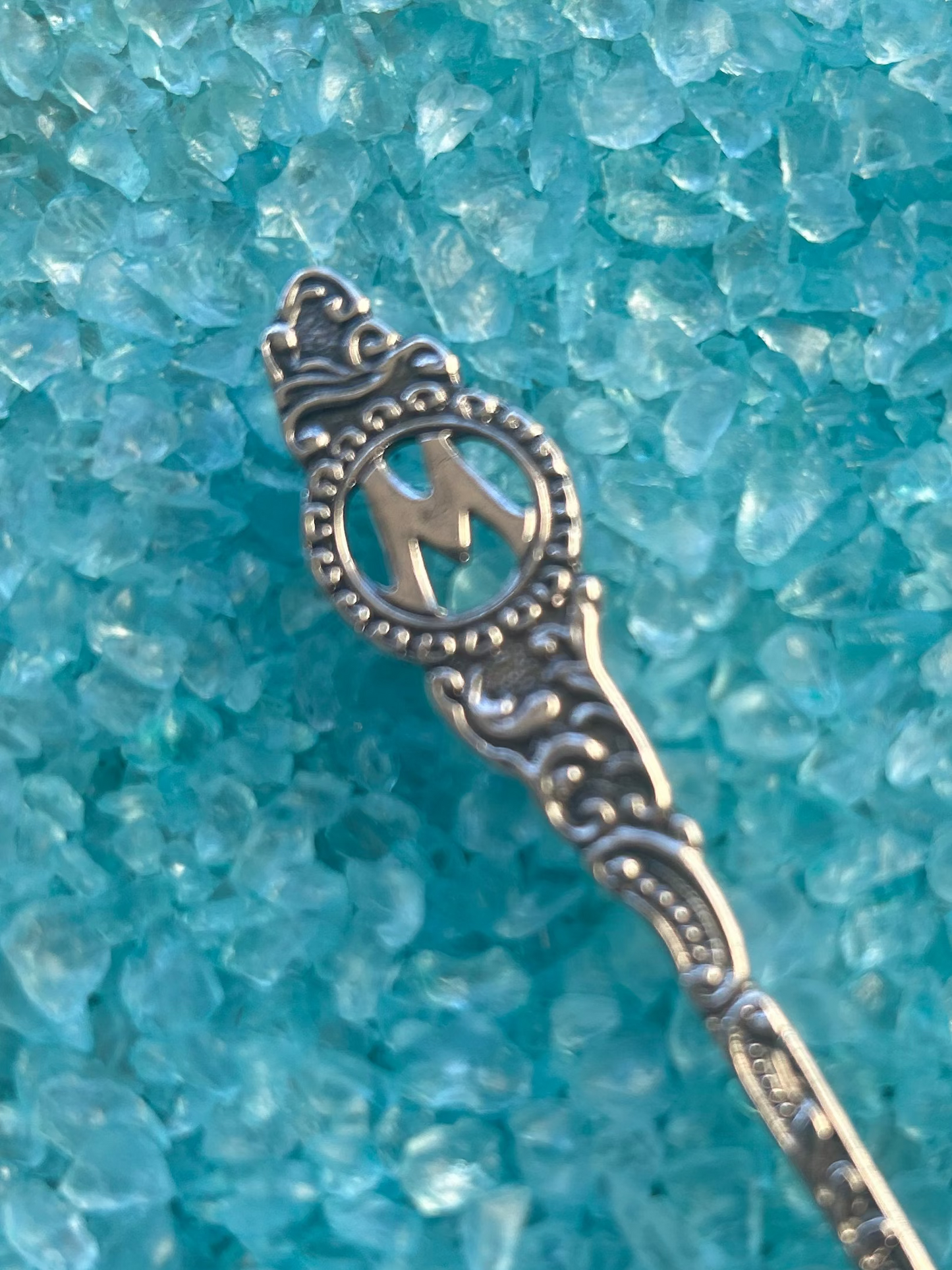 Custom 'M' letter ring