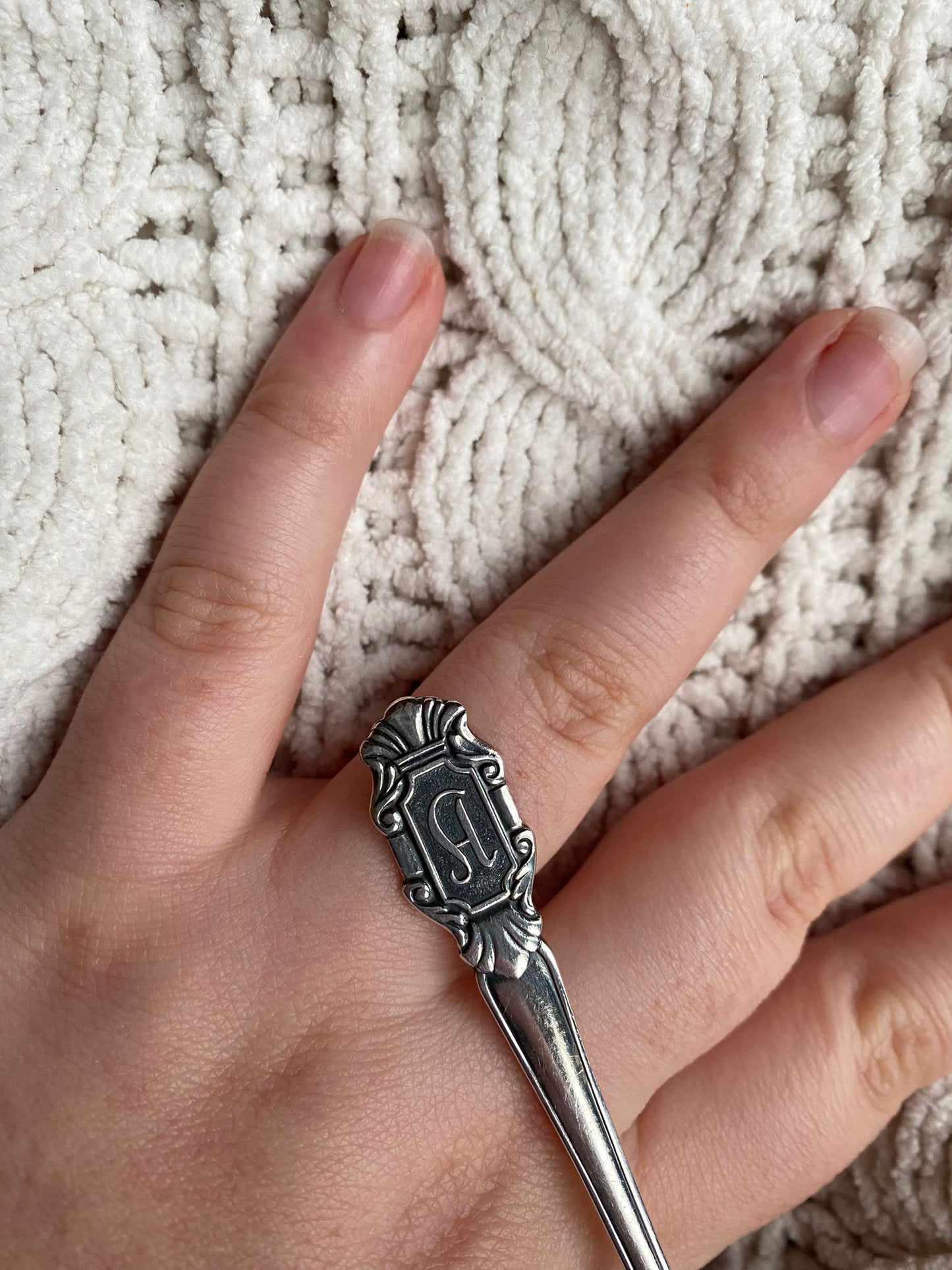 Custom letter 'A' ring